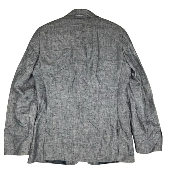 Murano Baird McNutt Linen Blazer Mens Medium Blue Two Button Sport Coat - Picture 2 of 12